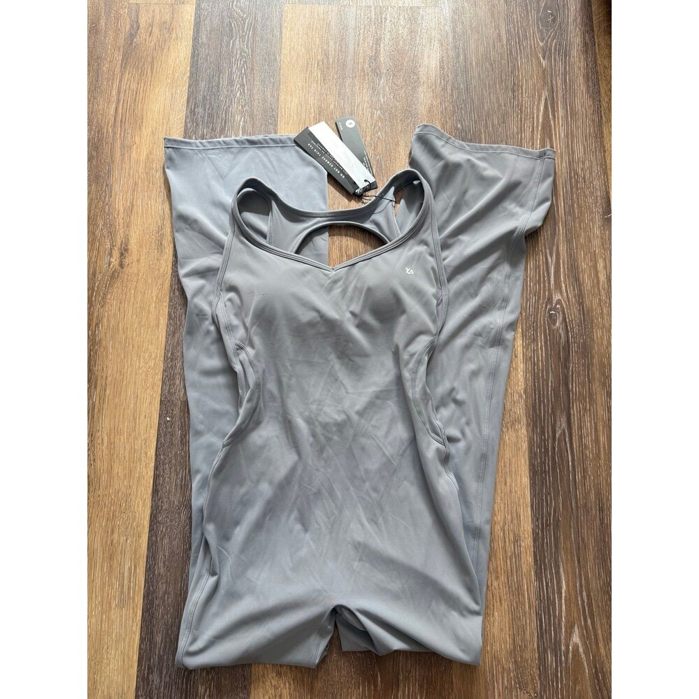 YoungLA Gray Flare Jumpsuit One Piece Size S NWT